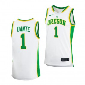 N'Faly Dante #1 Oregon Ducks College Basketball Jersey 2023-24 White